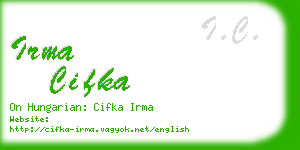 irma cifka business card